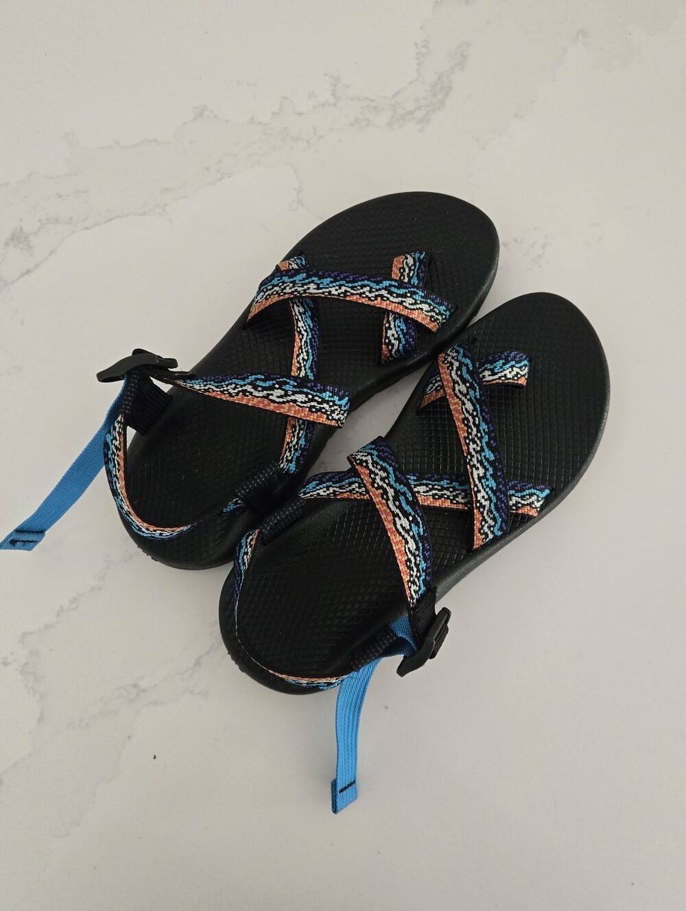 Chaco Z/2 Rapid Pro Toe-Loop Adjustable Outdoor Sandal Eddy Aqua Black  Womens 9 - Picture 2 of 7